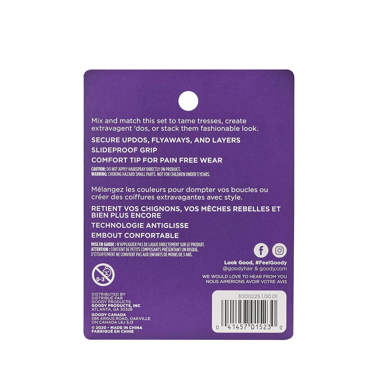 Goody SlideProof Bobby Pin Box with Magnetic Top - 75 Ct, Black Bobby Pins for Hair Styling, Lock In Style, Comfortable, Pain-Free Styling Accessories for Women & Men, All Hair Types - Image 2