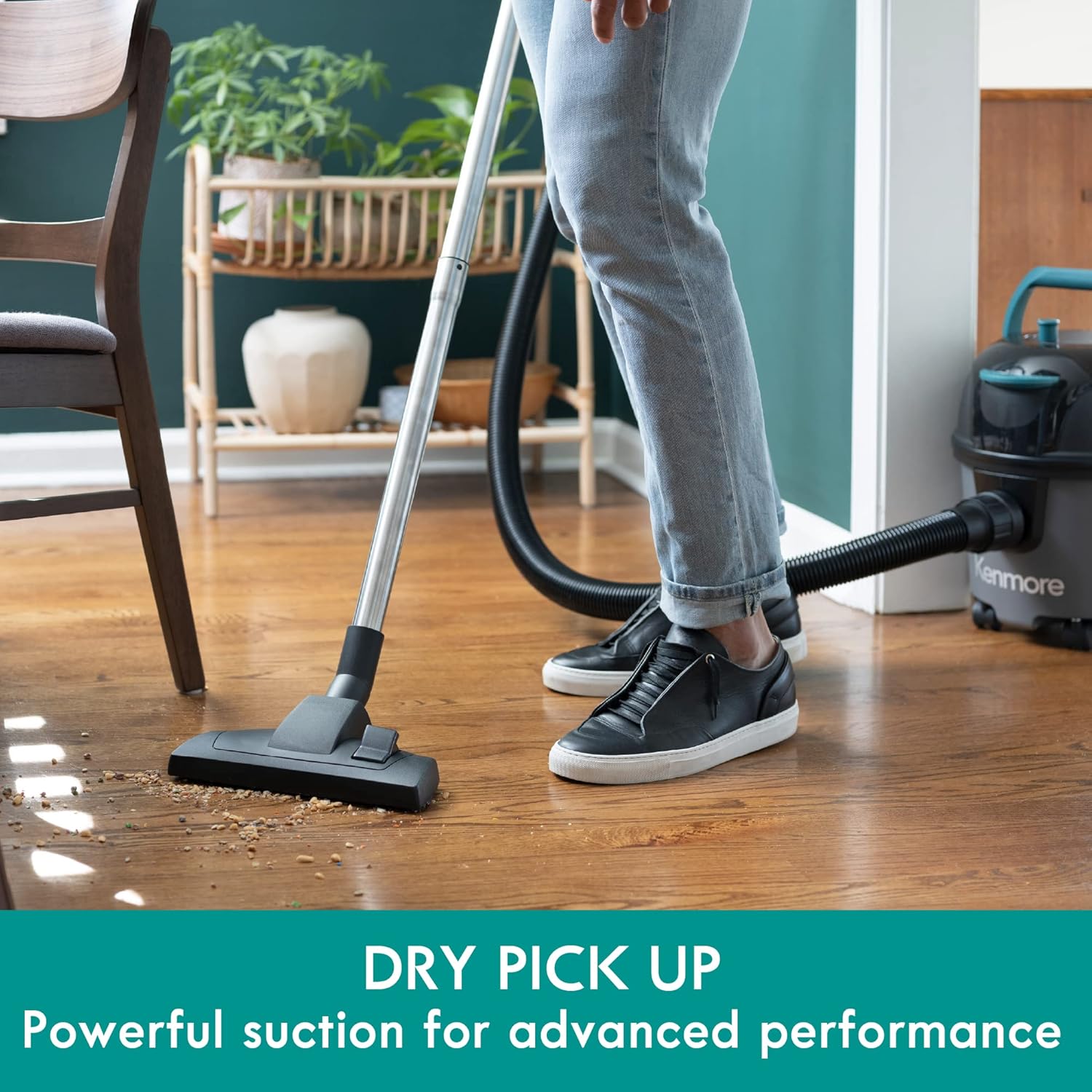 Kenmore KW3010 Bagged Canister Vacuum 3 Gallon Lightweight Cleaner High Efficient with 3 Cleaning Tools & Washable Filter for Household, Hard Floor, Carpet & Pet Hair, 3Gallons, Black+Dry - Image 3