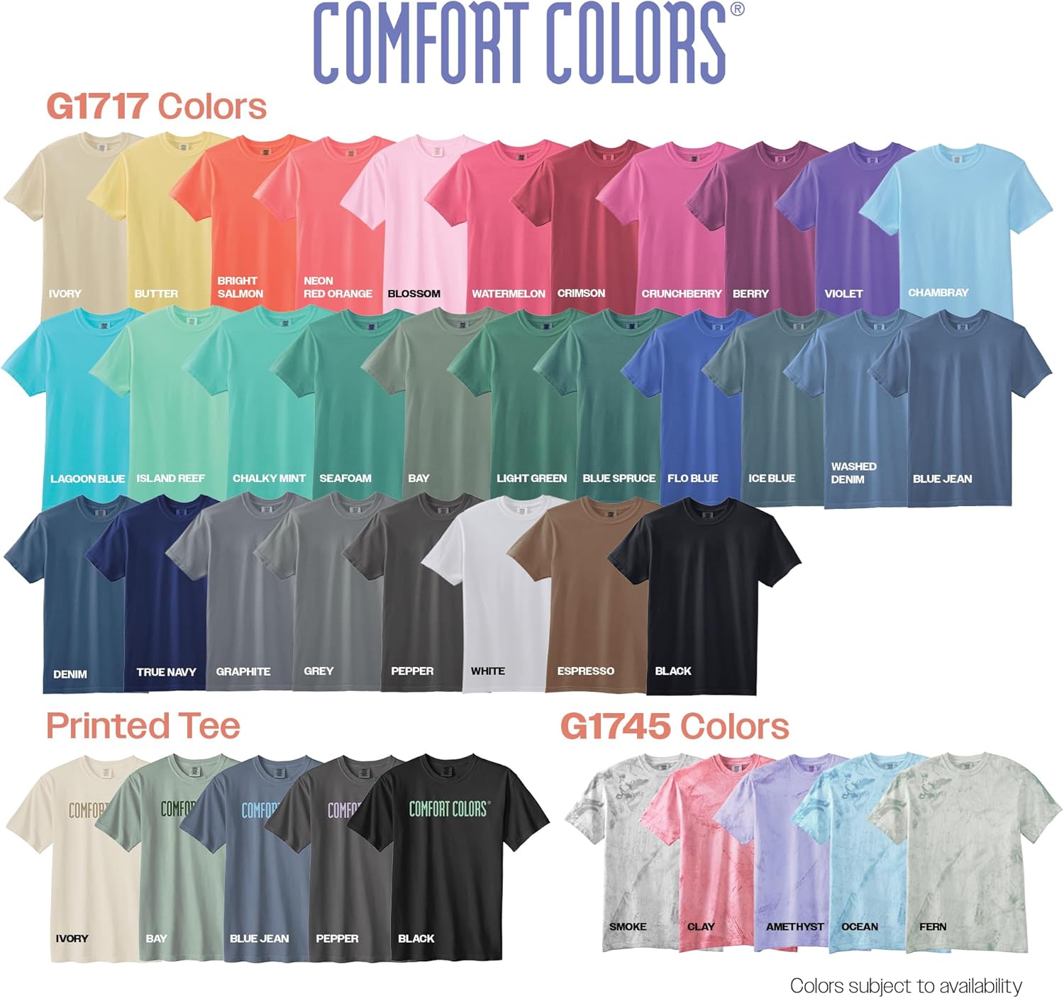 Comfort Colors Adult Heavyweight Short Sleeve Tee, Style G1717/G1745, Multipack - Image 2