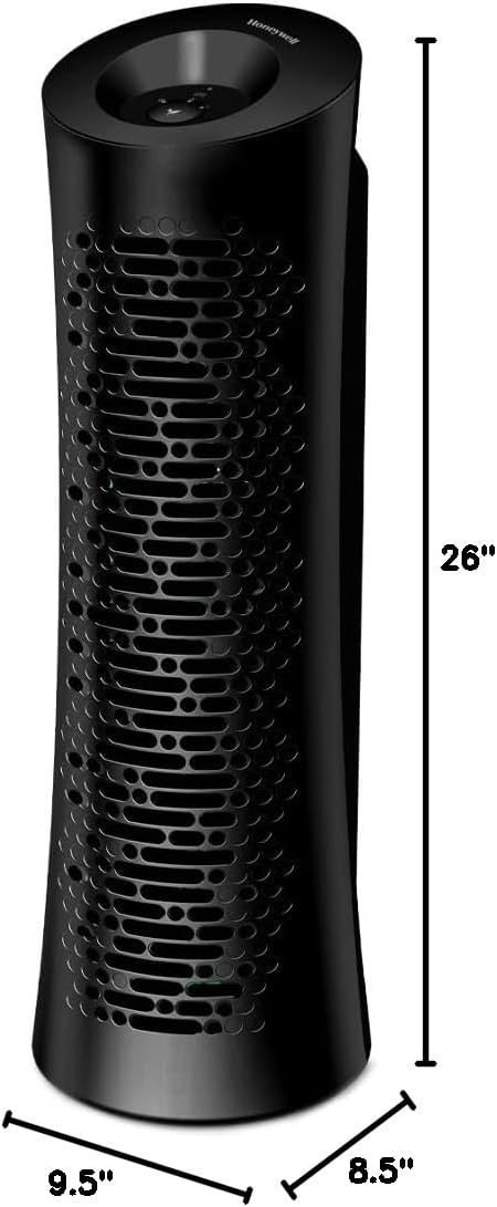 Honeywell HEPA Air Purifier for Home, 990 Ft² in 1 hour, Allergen Reducer for Dust, Pollen, Pet Dander, Odors, All Smoke Types, Tower, Black, HPA030 - Image 4