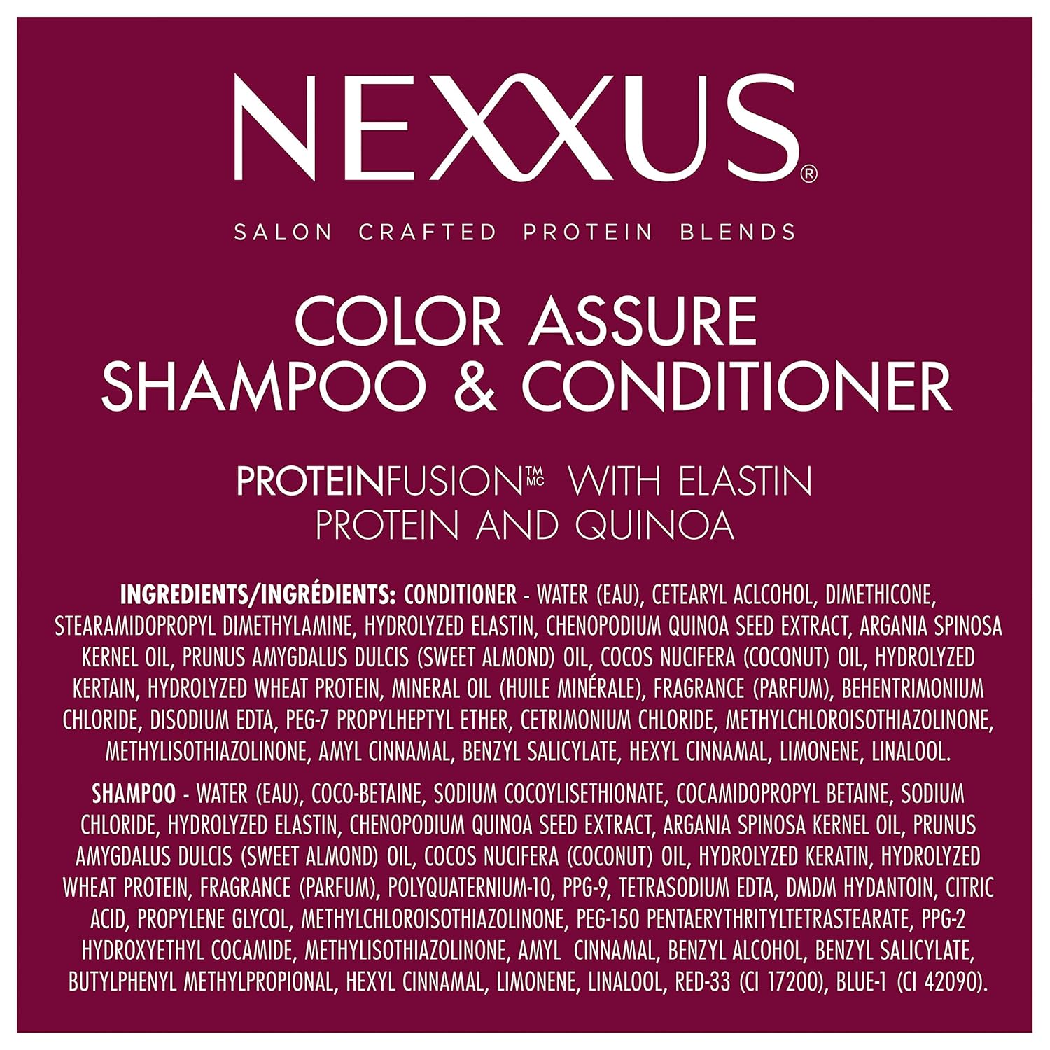 Nexxus Color Assure Shampoo and Conditioner for Color Treated Hair Color Assure Enhance Color Vibrancy for Up to 40 Washes 33.8 oz, 2 Count - Image 8