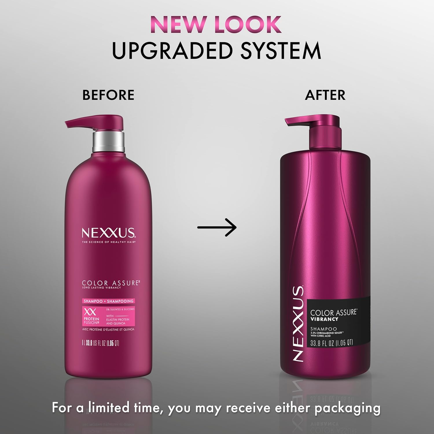 Nexxus Color Assure Sulfate-Free Shampoo with ProteinFusion For Color-Treated Hair for Enhanced Color Vibrancy, Silicone Free Shampoo with Pump 33.8 oz - Image 3